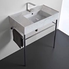 Modern Console Sink, Marble Style Sink, 32 inch